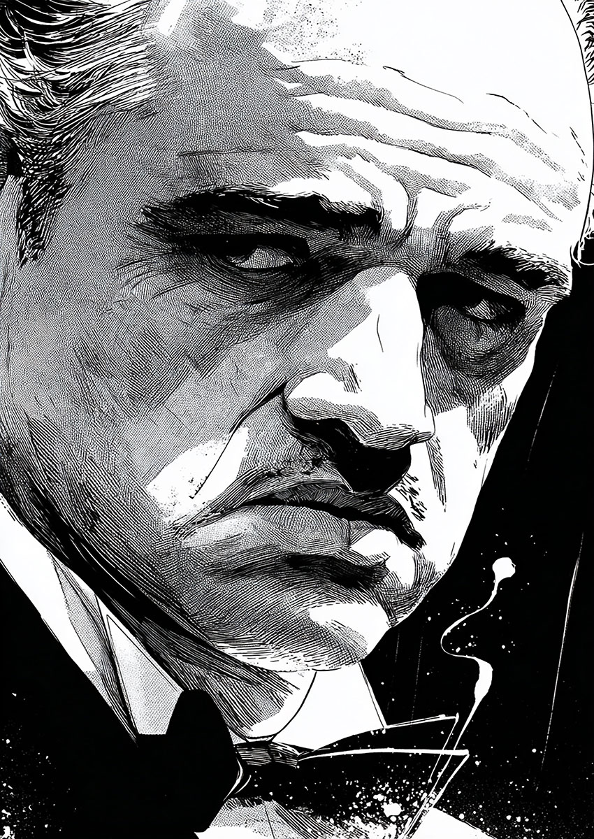 The Godfather Don Vito Corleone Canvas Print & Poster Wall Art - AI PRINT LAB